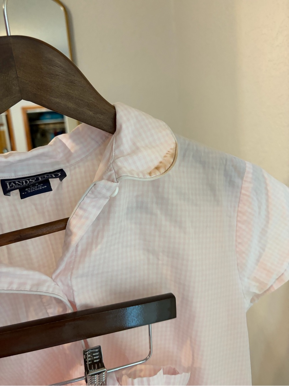 ✨3/$10✨ Vintage Women’s Pink Gingham Pajama Set - Picture 2 of 6